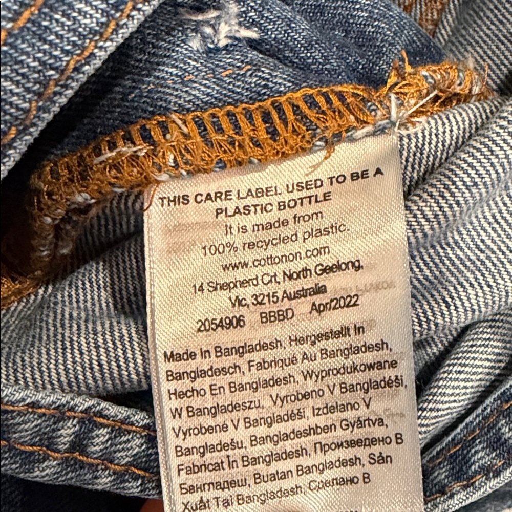 Cotton On Patchwork Two-Tone Blue Denim Overalls - Picture 5 of 5